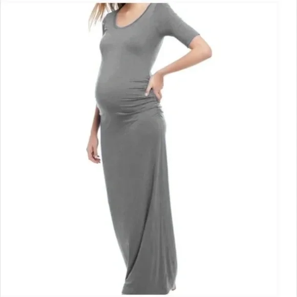 maternity fitted dress HATCH Collection The Softsculpt Knit Eliza Dress in Black